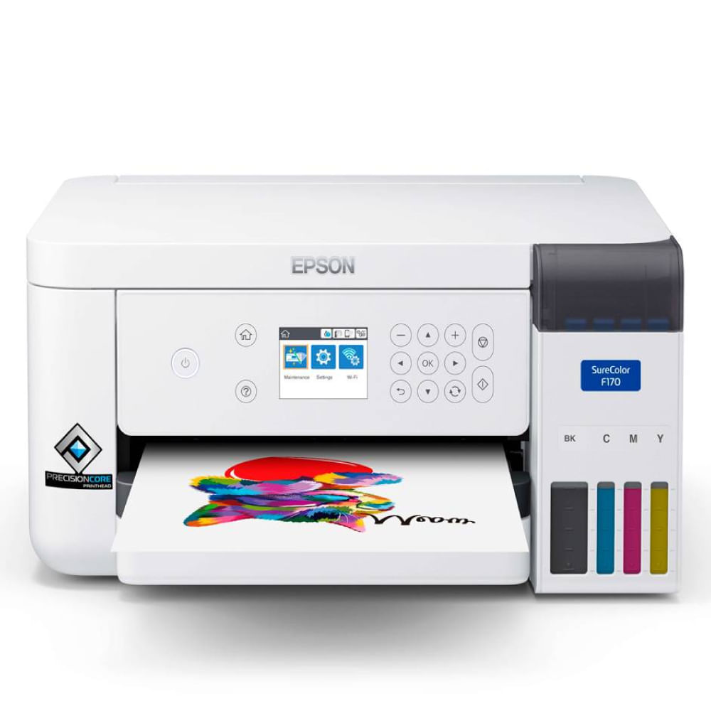 Impresora Epson de sublimación SureColor F170, Wi-Fi, blanco