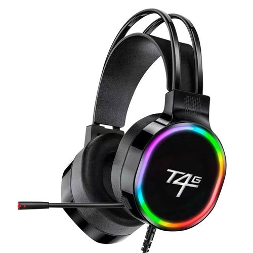 Audífonos gamer T4G Hellcat 7.1 conexión USB, RGB, negro