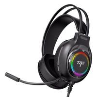 Audífonos gamer Coolbox T4G zero, conexión 3.5mm, RGB, negro