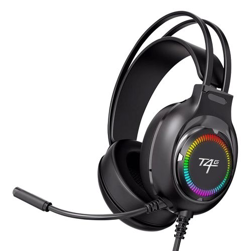 Audífonos gamer Coolbox T4G zero, conexión 3.5mm, RGB, negro