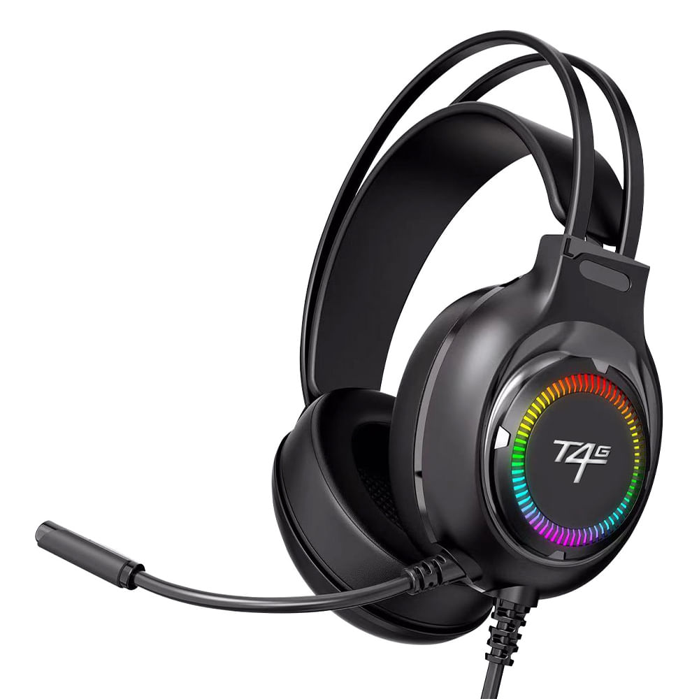 Imagen 1 del producto Audífonos gamer Coolbox T4G zero, conexión 3.5mm, RGB, negro