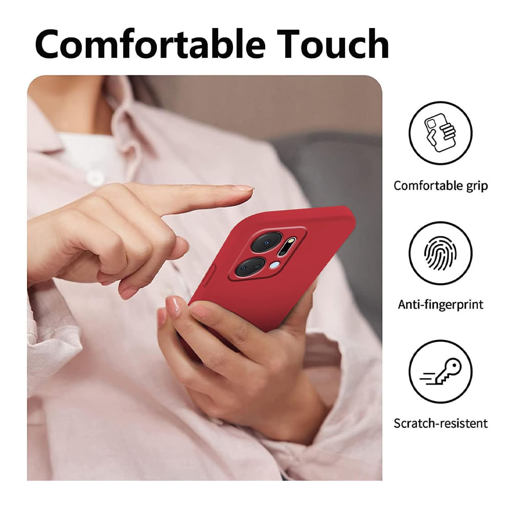 Imagen 2 del producto Case para Honor X7A, amortiguador de choques, de silicona, rojo