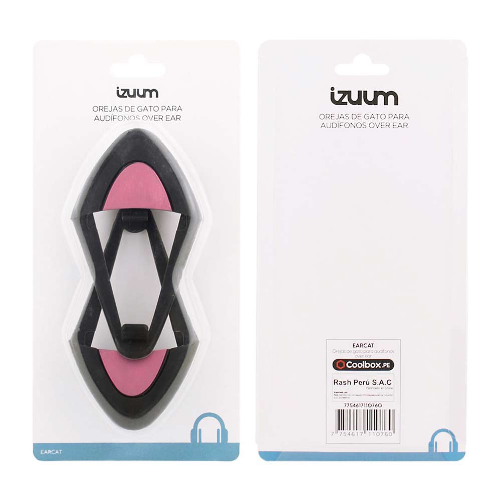 Imagen 2 del producto Orejas de gato Izuum x2 para audífonos on ear y over ear, negro
