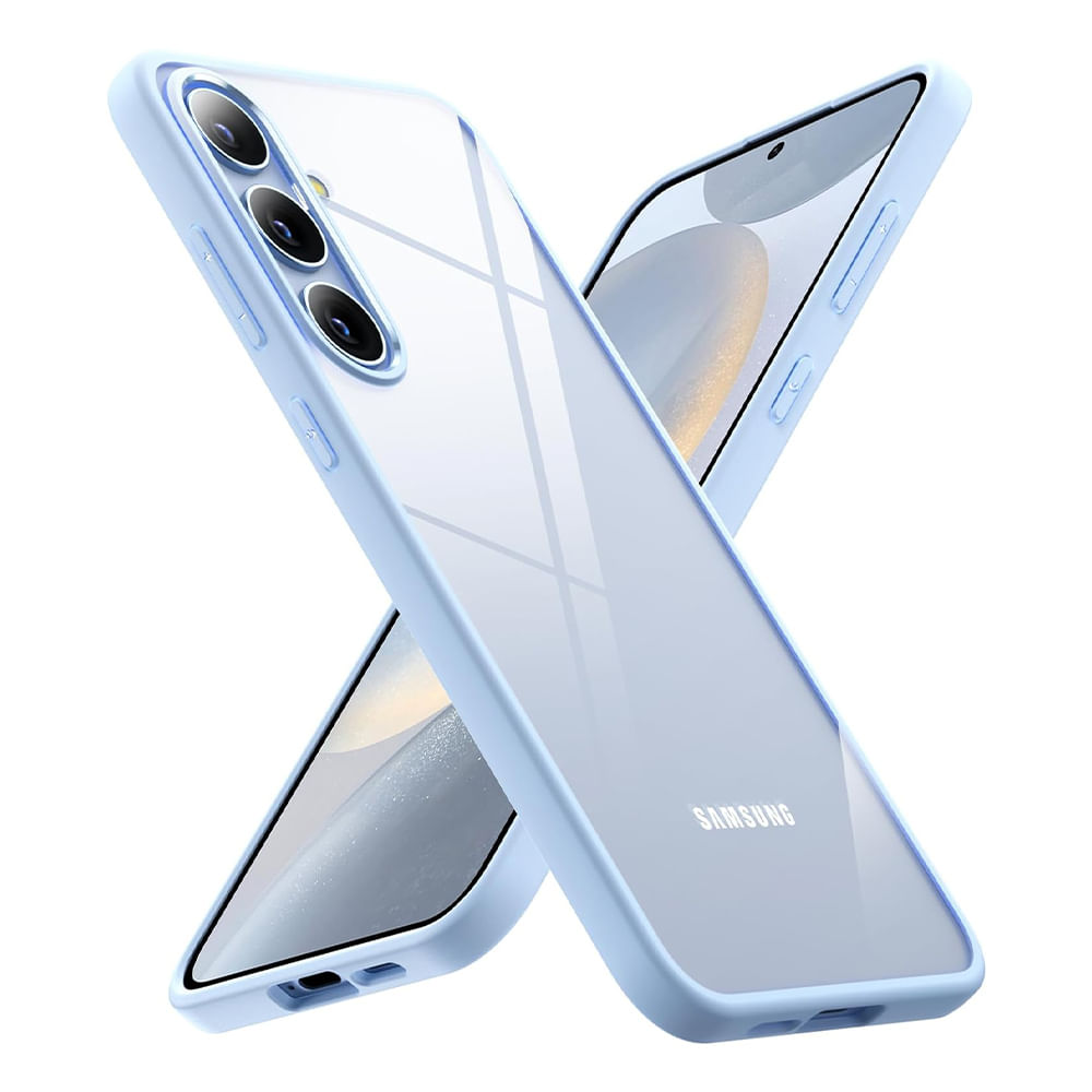 Case para Samsung Galaxy S24 amortiguador de choques, con bordes azul claro