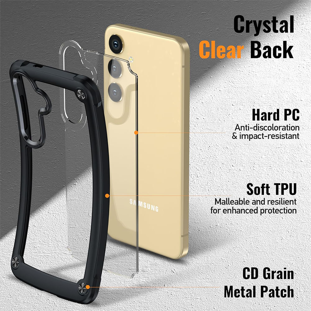 Imagen 2 del producto Case para Samsung Galaxy S24 amortiguador de choques, con bordes negro