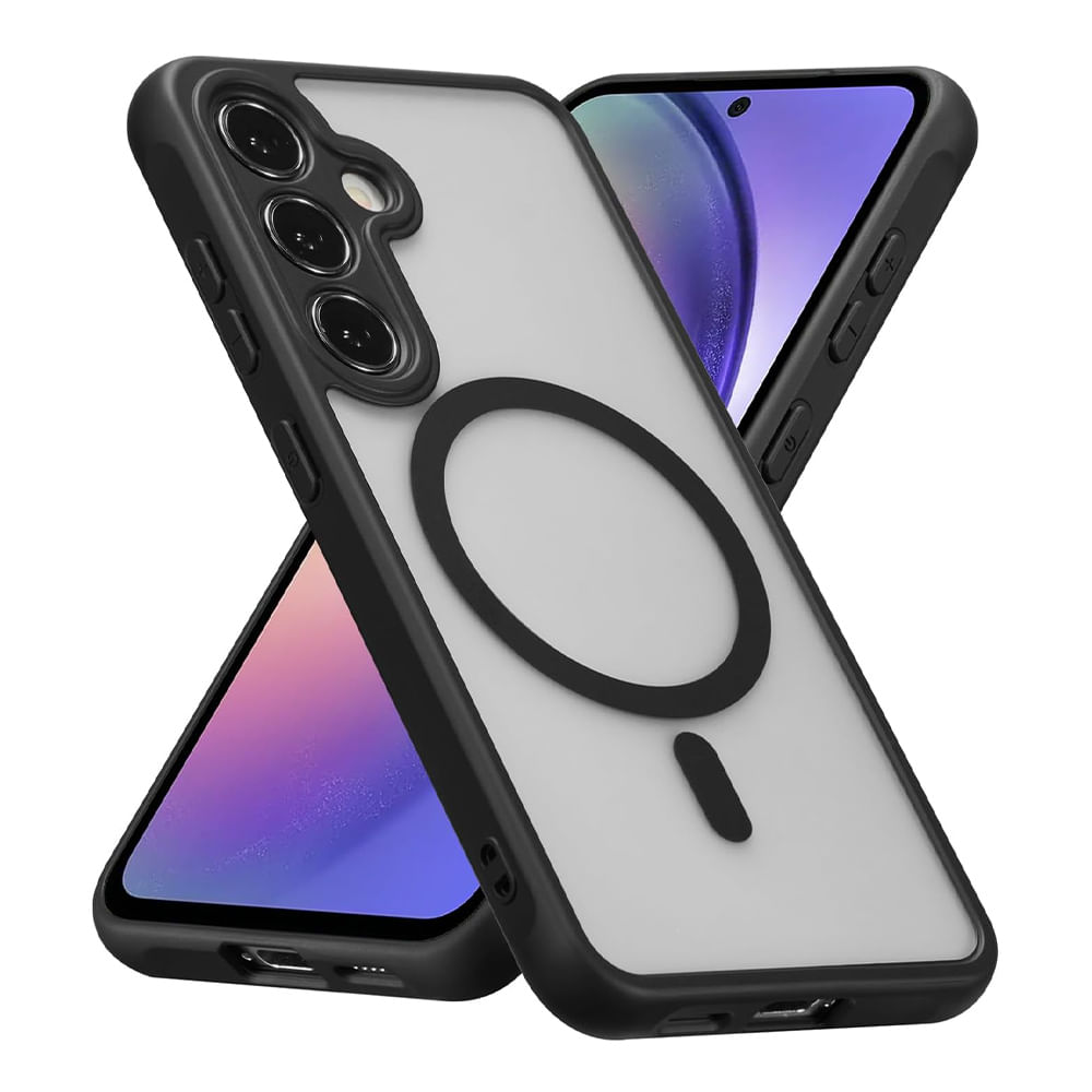 Case para Samsung Galaxy S24 amortiguador de choques, magnético negro