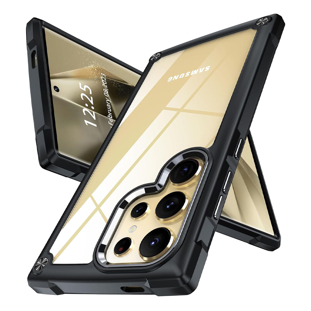 Case para Samsung Galaxy S24 Plus amortiguador de choques, con bordes negro