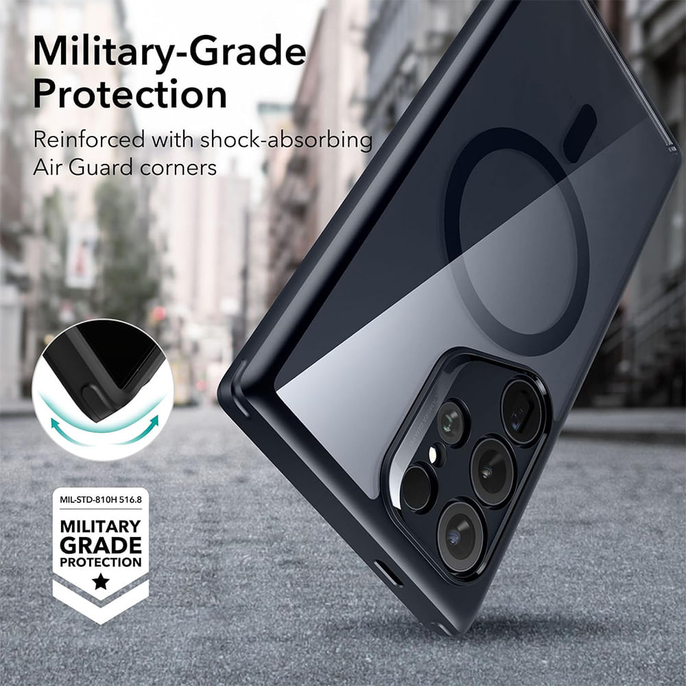 Imagen 2 del producto Case para Samsung S24 Ultra, amortiguador de choques, magnético negro