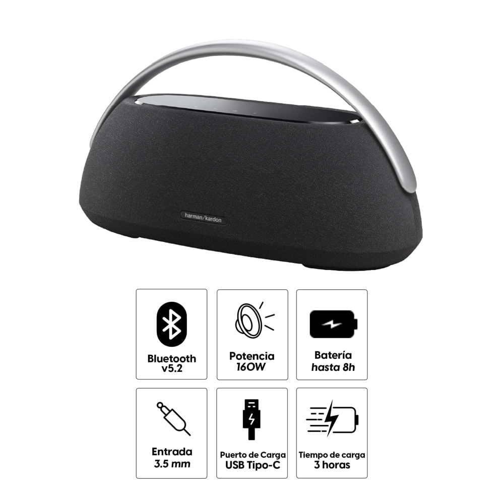 Imagen 2 del producto Parlante bluetooth Harman Kardon Go + Play 3 160W, hasta 8 horas, negro
