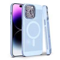 Case para iPhone 15 Pro con MagSafe para carga inalámbrica, para accesorios magnéticos, celeste