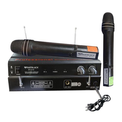 Micrófono inalámbrico Batblack BT-219 X2 cobertura de 40 a 60 m (reempacado)
