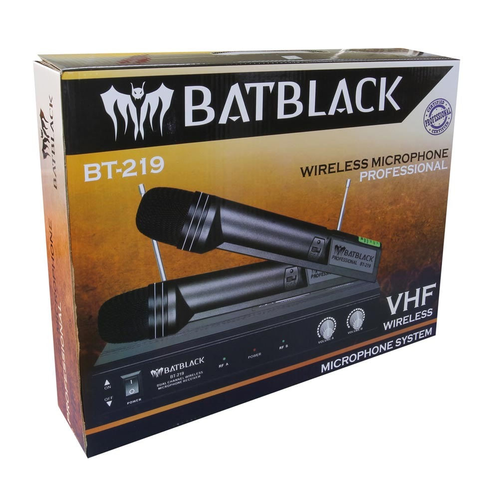Imagen 2 del producto Micrófono inalámbrico Batblack BT-219 X2 cobertura de 40 a 60 m (reempacado)