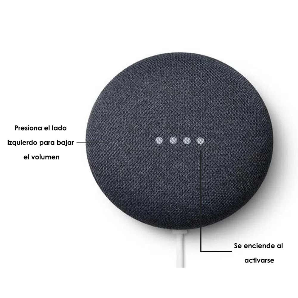 Imagen 2 del producto Parlante inteligente Google Nest Mini 2da generación con control de voz, negro (reempacado)