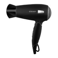 Secadora de cabello Siegen SG-3012, 1700W, 2 niveles de velocidad y temperatura, negro (reempacado)