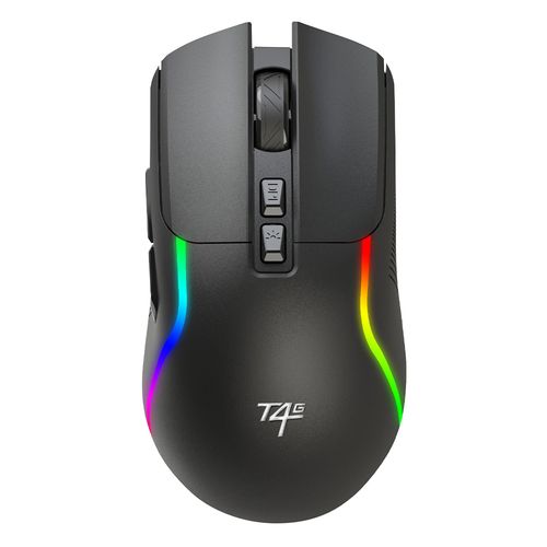 Mouse gamer Coolbox T4G SuperSabre RGB alámbrico, conexión USB, 7 botones, 12000 dpi, negro
