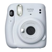 Reacondicionado: Cámara instantánea Fujifilm Instax mini 11 enfoque automático, lente 60mm, blanco hielo