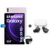 Tablet Samsung S9 FE Plus 12.4"" 128GB, 6GB RAM, cámara principal 8MP y frontal 8MP, Lila + Lapiz + Funda + Galaxy Buds FE