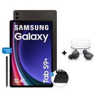 Tablet Samsung S9 Plus 12.4"" 512GB, 12GB RAM, cámara principal 12MP y frontal 13MP + 8MP, Gris + Lapiz + Funda + Galaxy Buds FE