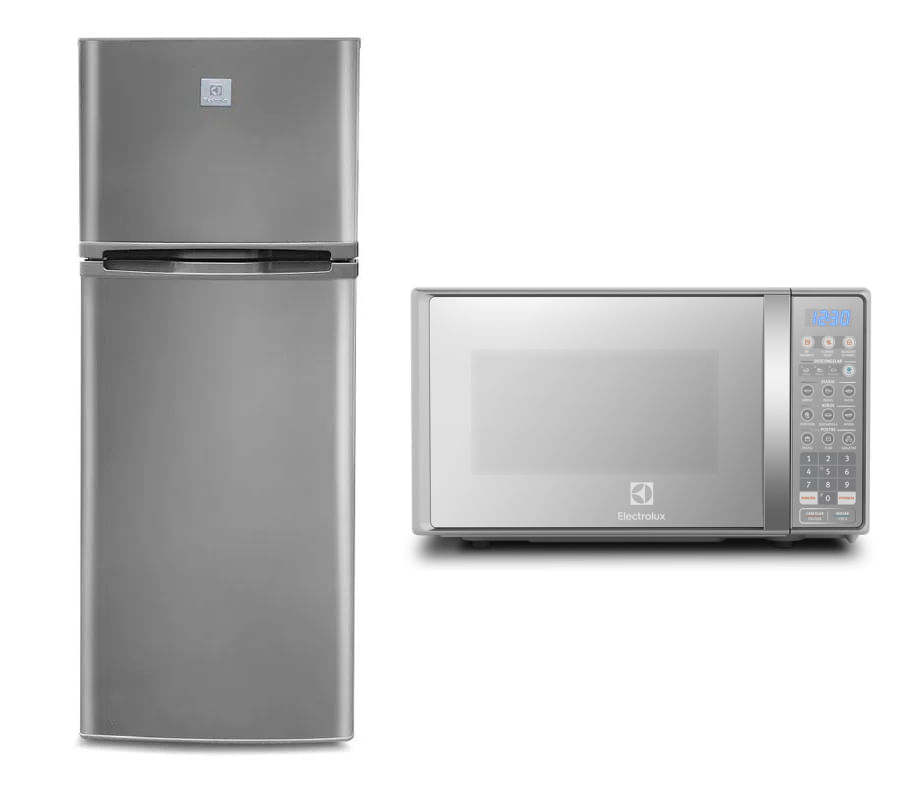 Imagen 2 del producto Combo Electrolux: Refrigeradora ERT18G2HNI Top Mount Frost, 138 litros, plateado + Microondas EMDO20S2GSRUG, 20 litros, 600 W, plateado
