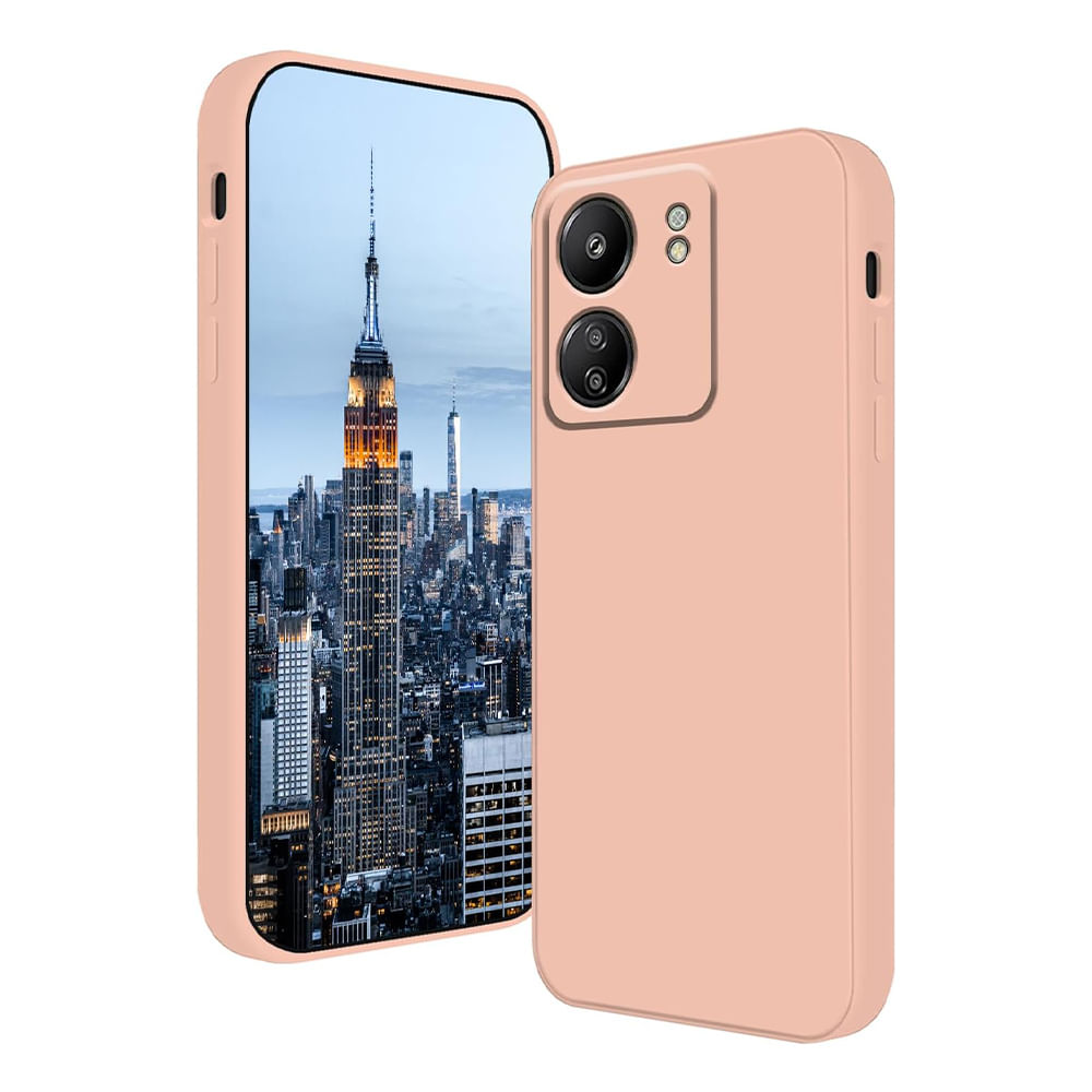 Case para Redmi 13C, amortiguador de choques, rosado