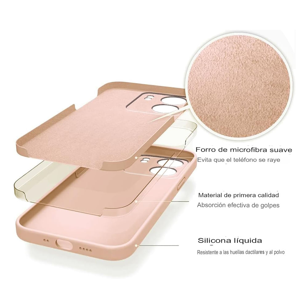 Imagen 2 del producto Case para Redmi 13C, amortiguador de choques, rosado