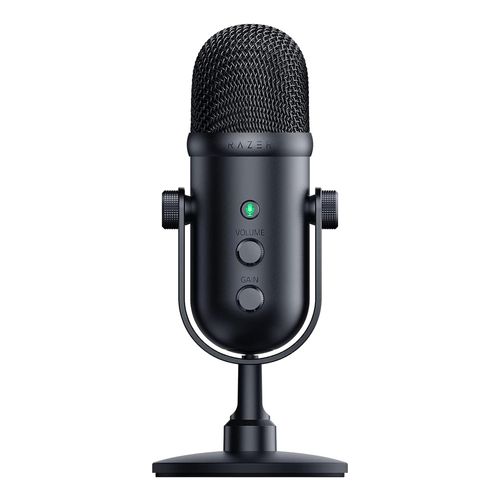 Micrófono gamer Razer Seiren V2 Pro Usb, negro