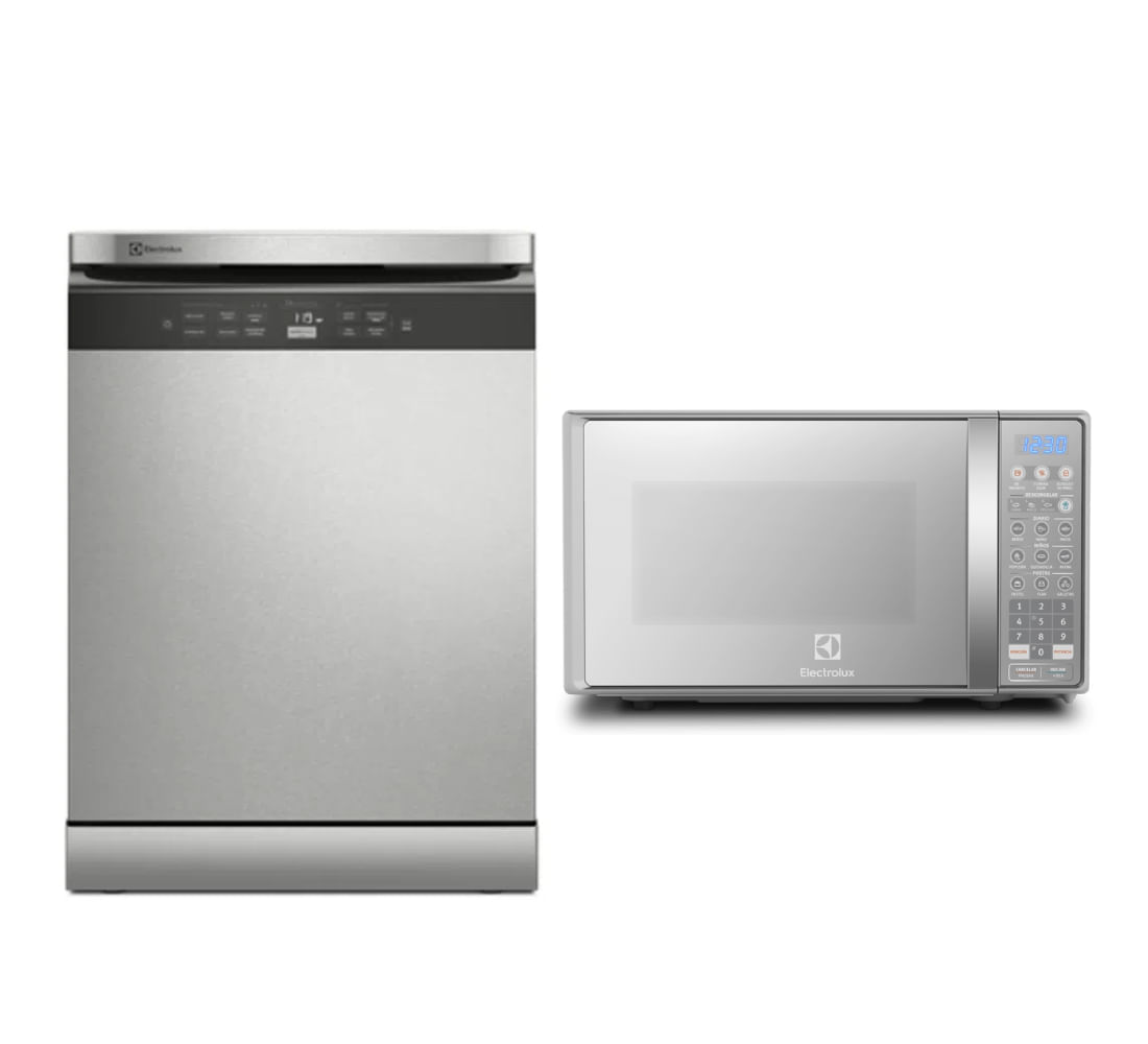 Combo Electrolux: Lavavajillas 14 Sets EHFE14T2MSBUS + Microondas EMDO20S2GSRUG, capacidad 20L