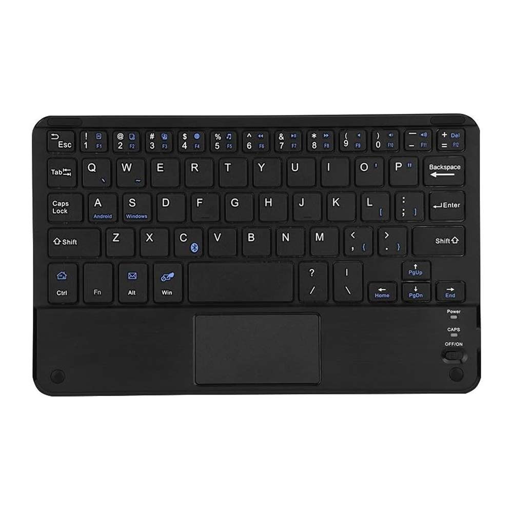 Teclado Zegatech inalámbrico, conexión bluetooth, touchpad, compatible con tablets, laptops y celulares