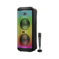 Parlante de torre bluetooth Vibratto 8"" x 2 EV 5008, EverSound con micrófono, negro