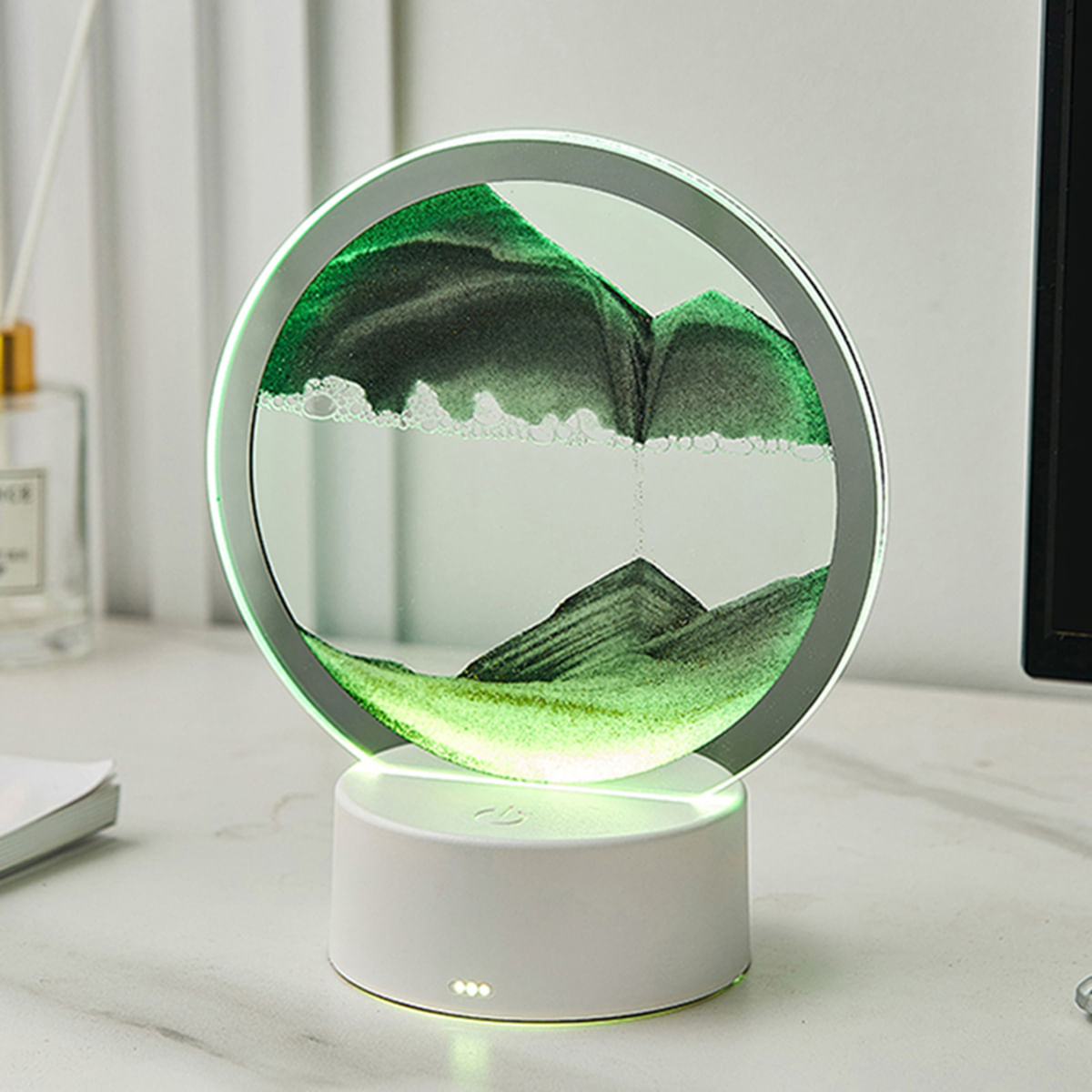 Imagen 2 del producto Lámpara Led RGB Tipo Reloj De Arena Verde