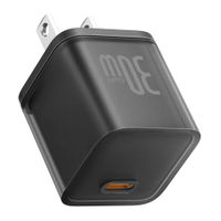 Cargador de pared Baseus GAN 5S 1 puerto tipo c, 30W, carga rápida, negro