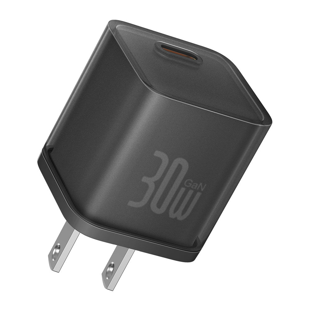 Imagen 2 del producto Cargador de pared Baseus GAN 5S 1 puerto tipo c, 30W, carga rápida, negro