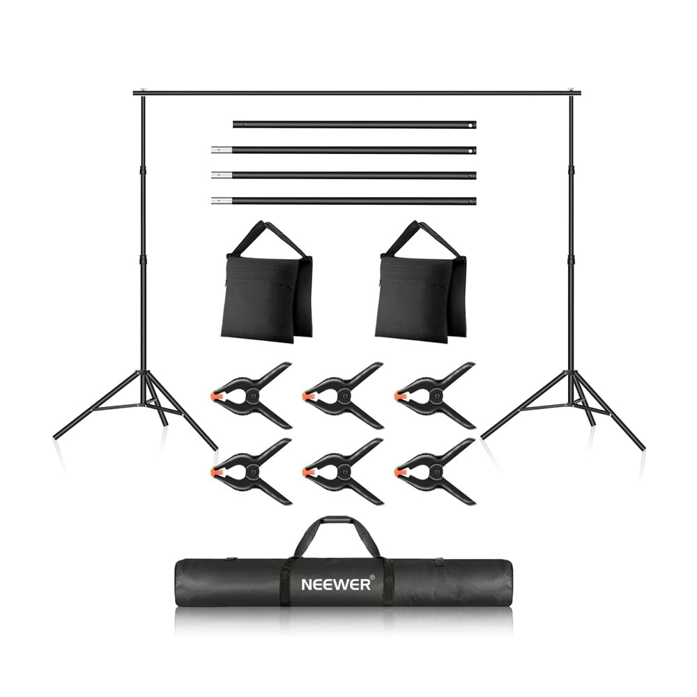 Imagen 1 del producto Portafondo Neewer 2x3mt + 2 bolsas de arena + 6 ganchos
