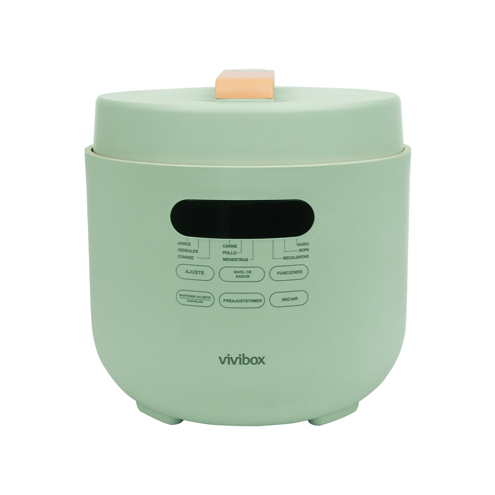 Olla a presión Vivibox VVB-00038P 900w, 2.5 litros, 0-70 (kPa), revestimiento antiadherente, verde