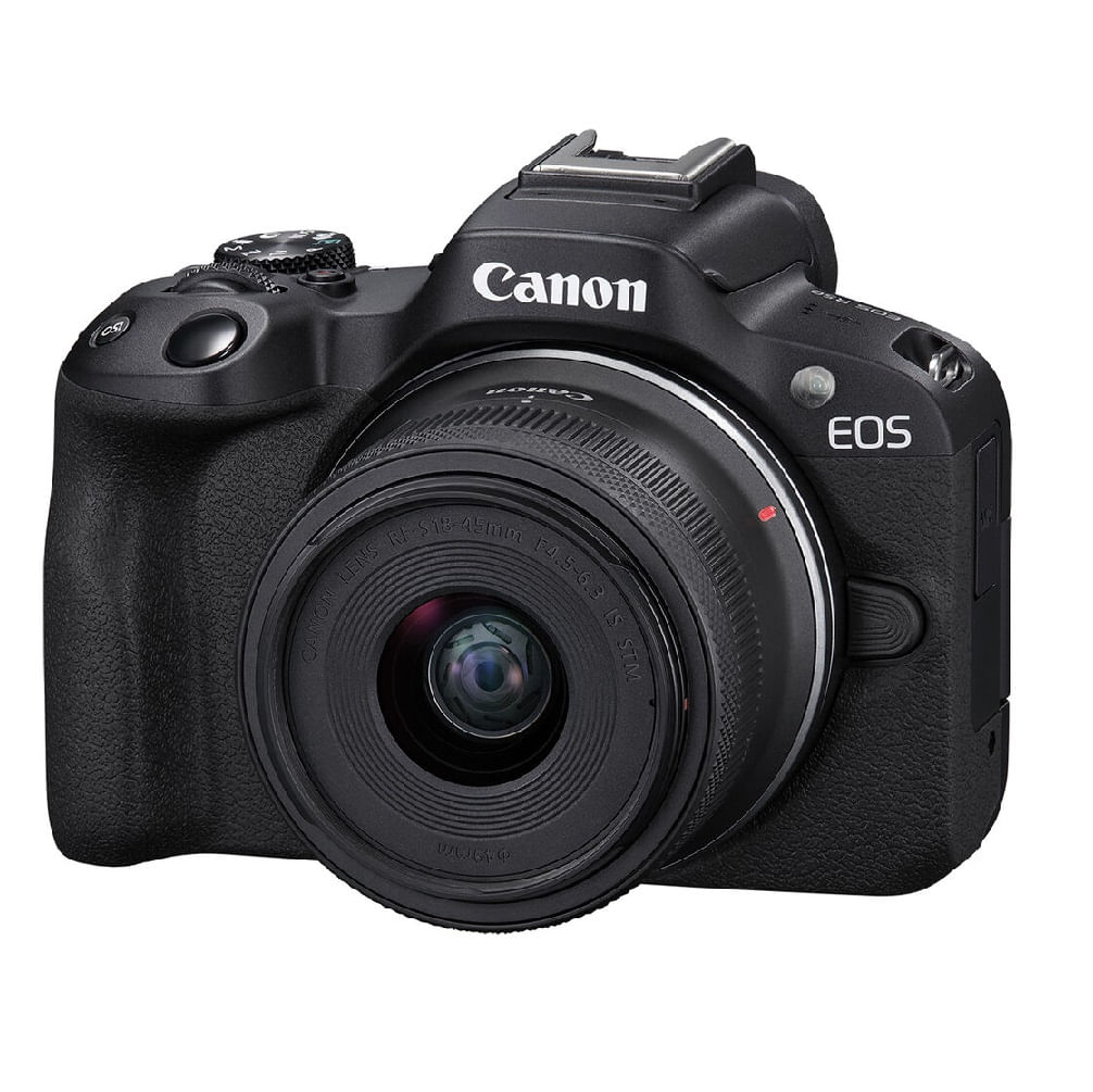 Cámara Canon EOS R50 Mirrorless con lente de 18-45 mm