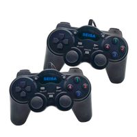 Pack x2: Mandos Gamepad para PC, alámbrico, conexión USB, largo cable 1.10m, negro