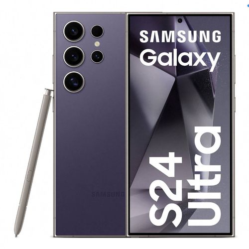 Celular Samsung Galaxy S24 Ultra 5G 256GB, 12GB RAM, cámara principal 200MP + 12MP + 50MP + 10MP, frontal 12MP, 6.8", morado