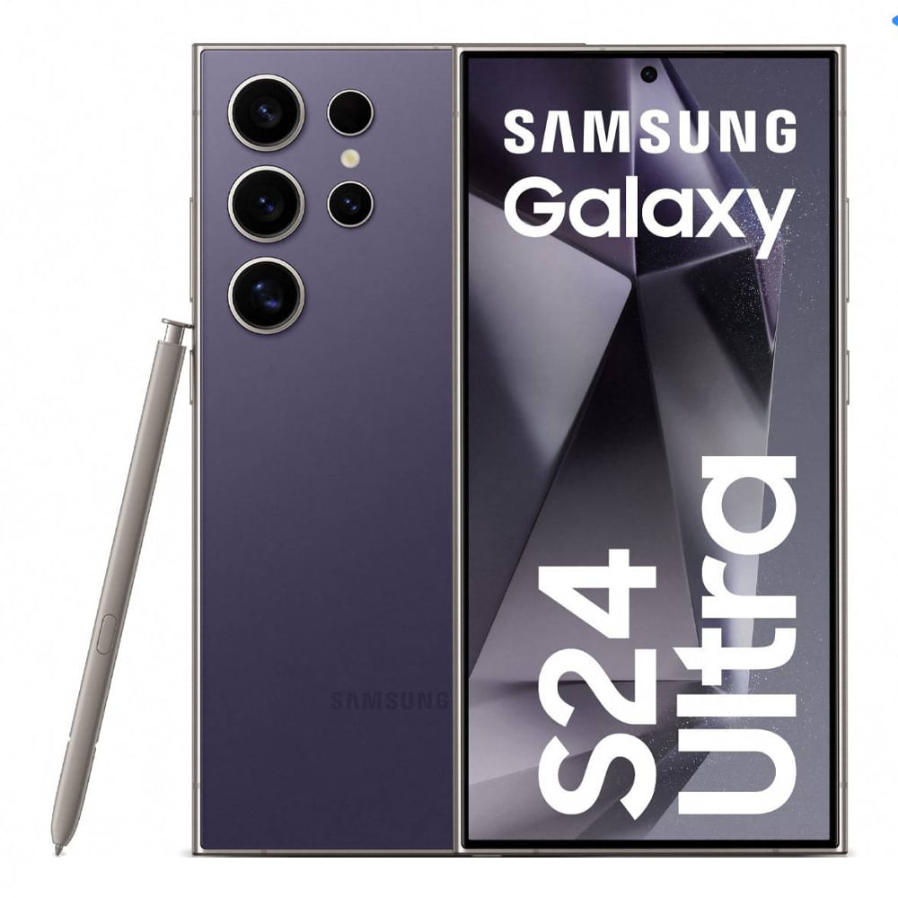 Celular Samsung Galaxy S24 Ultra 5G 256GB, 12GB RAM, cámara principal 200MP + 12MP + 50MP + 10MP, frontal 12MP, 6.8", morado