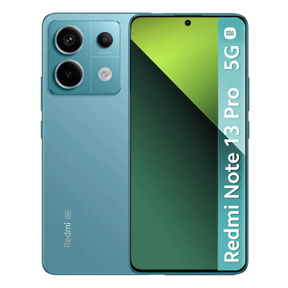 Celular Xiaomi Redmi Note 13 Pro 5G 256GB, 8GB RAM, cámara principal 200MP + 8MP + 2MP, frontal 16MP, 6.67", azul