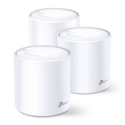 Sistema Wifi Mesh Tp-Link Deco X20 AX1800 pack x 3, doble banda, 18000 mbps, router y acces point, 2 puertos LAN, hasta 370 m2