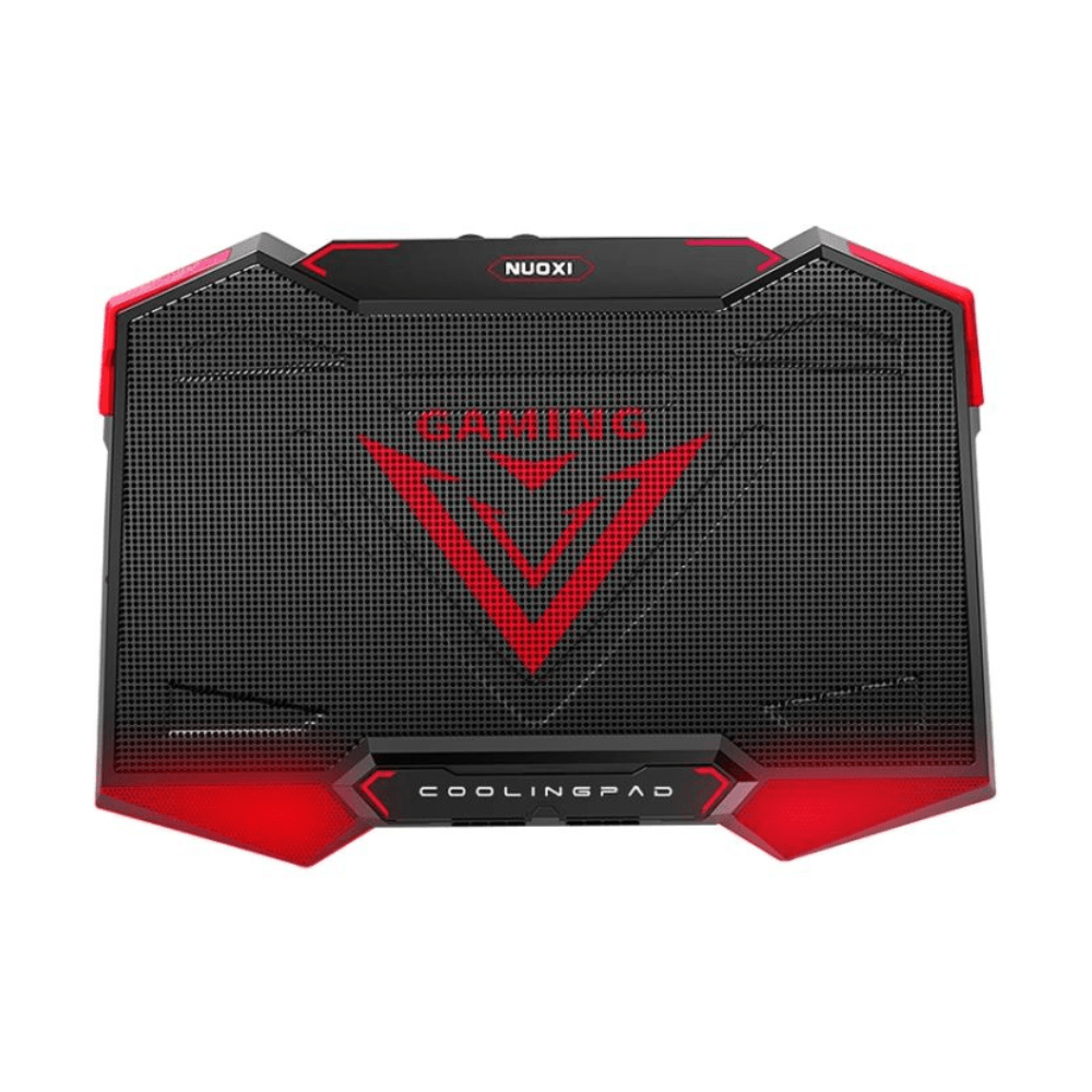 Imagen 1 del producto Cooler para Laptop Nuoxi Iceman 1 GAMER, 5 ventiladores 2 puertos USB - Rojo