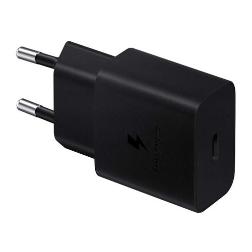 Cargador de pared Samsung 1 puerto tipo C, 15W, carga rápida, negro