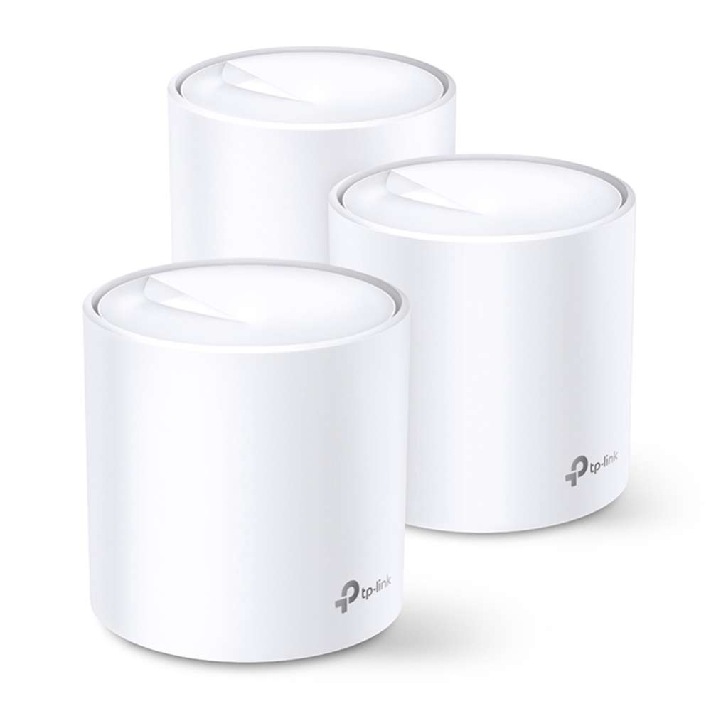 Sistema Wifi Mesh Tp-Link Deco X20 AX1800 pack x 3, doble banda, 18000 mbps, router y acces point, 2 puertos LAN, hasta 370 m2