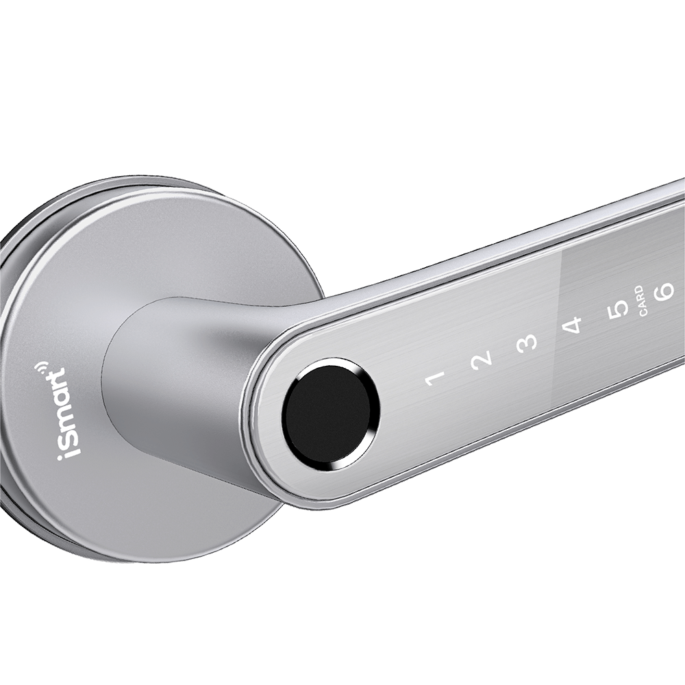 Imagen 2 del producto Manija inteligente bluetooth iSmart IL33G, 5 métodos de apertura, plateada