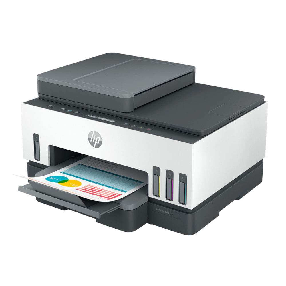Imagen 2 del producto Impresora multifuncional HP Smart Tank 750, inyección de tinta, inalámbrica, Wi-Fi, con tanques recargables
