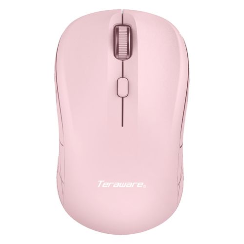 Mouse inalámbrico Coolbox Teraware MO-211W 1600 dpi, 4 botones, receptor USB, usa 1 pila AA, rosado