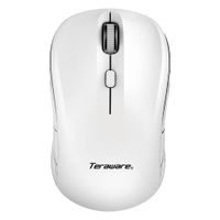 Mouse inalámbrico Coolbox Teraware MO-211W 1600 dpi, 4 botones, receptor usb, usa 1 pila AA, blanco