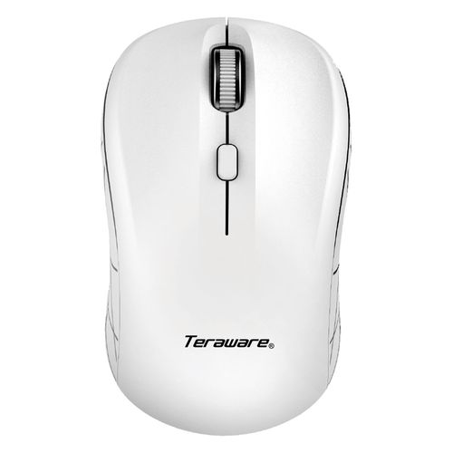 Mouse inalámbrico Coolbox Teraware MO-211W 1600 dpi, 4 botones, receptor usb, usa 1 pila AA, blanco