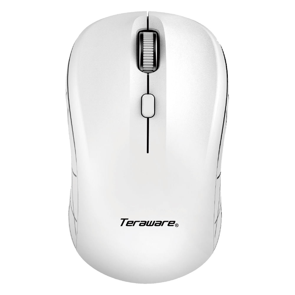 Mouse inalámbrico Coolbox Teraware MO-211W 1600 dpi, 4 botones, receptor usb, usa 1 pila AA, blanco