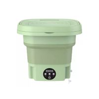 Mini lavadora portátil Genérica plegable, lavado y secado, verde